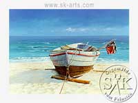 Fischerboot am Strand
