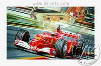 Zur Vergößerung bitte anklicken! Michael Schumacher auf Ferrari I