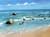 Strand mit Steinen 